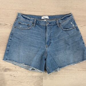Abercrombie & Fitch Denim High-Rise Dad Shorts